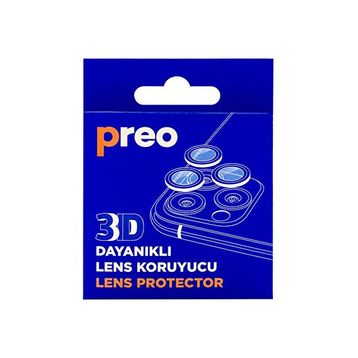 Preo Dayanıklı iPhone 12 Pro Üçlü 3d Lens Koruma