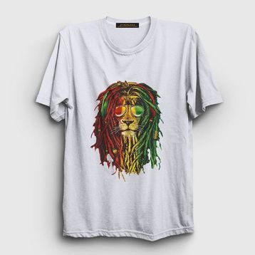Presmono 265129TT Unisex Beyaz Lion Bob Marley Sweatshirt