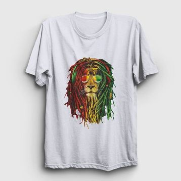 Presmono 265129TT Unisex Beyaz Lion Bob Marley Sweatshirt