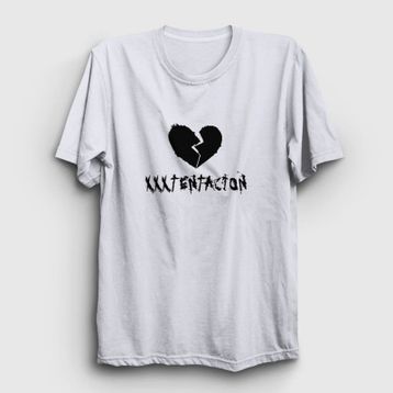 Presmono 47459TT Unisex Beyaz Broken Heart XXXTentacion T-Shirt
