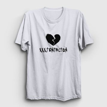 Presmono 47459TT Unisex Beyaz Broken Heart XXXTentacion T-Shirt