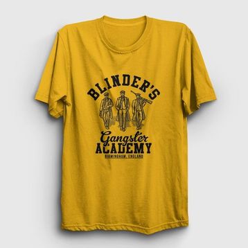 Presmono Academy Peaky Blinders Sarı Unisex T-Shirt