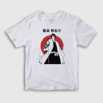 Presmono Aizen V2 Anime Bleach Beyaz Unisex Çocuk T-Shirt