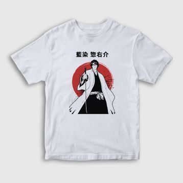 Presmono Aizen V2 Anime Bleach Beyaz Unisex Çocuk T-Shirt