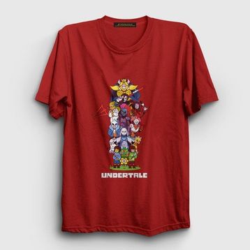 Presmono All Undertale Kırmızı Unisex T-Shirt