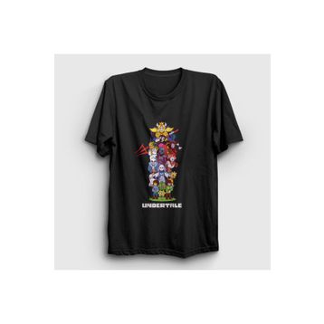 Presmono All Undertale Siyah Unisex T-Shirt