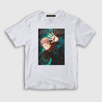 Presmono Anime Jujutsu Kaisen Unisex Beyaz Çocuk T-Shirt