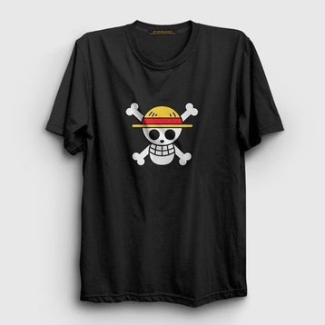 Presmono Anime One Piece Siyah Unisex T-Shirt