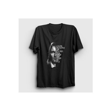 Presmono Ashamed Nirvana Kurt Cobain Siyah Kadın T-Shirt