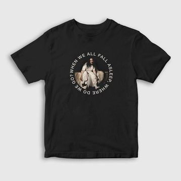 Presmono Asleep V2 Billie Eilish Siyah Unisex T-Shirt