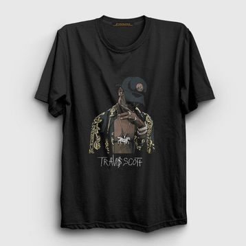 Presmono Astroworld Travis Scott Siyah Kadın T-Shirt