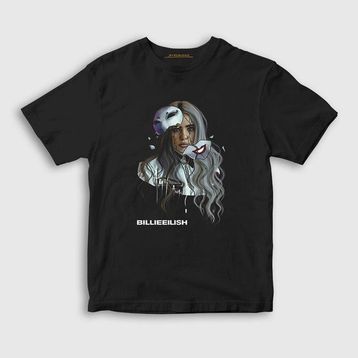 Presmono Awake Billie Eilish Unisex Siyah Çocuk T-Shirt