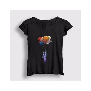 Presmono Balloons Astronaut Space Astronot Uzay Kadın T-shirt