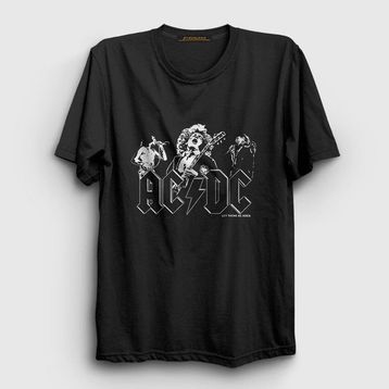 Presmono Be Rock AC/DC Siyah Unisex T-Shirt