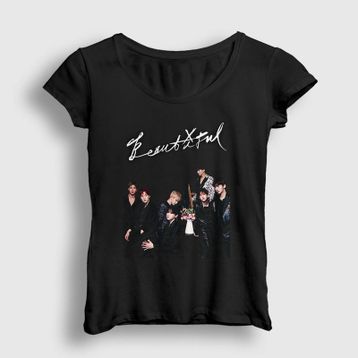 Presmono Beautiful K-Pop Monsta X Kadın T-shirt