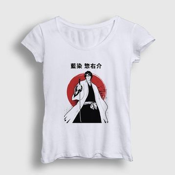Presmono Beyaz Aizen V2 Anime Bleach Kadın T-shirt