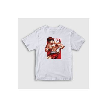 Presmono Beyaz Anime Hanma Baki Unisex T-Shirt