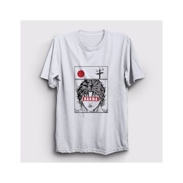 Presmono Beyaz Anime Hanma Baki Unisex T-Shirt