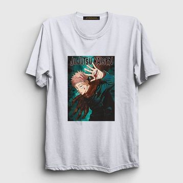 Presmono Beyaz Anime Jujutsu Kaisen Kadın T-Shirt