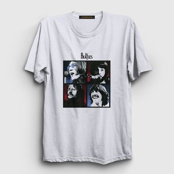 Presmono Beyaz Band The Beatles Kadın T-Shirt