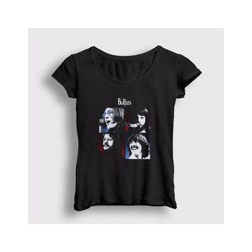 Presmono Beyaz Band The Beatles Kadın T-Shirt