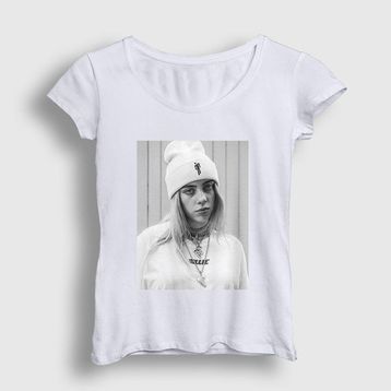 Presmono Beyaz Billie Eilish Kadın T-Shirt