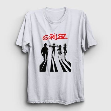 Presmono Beyaz Clockwork Orange Gorillaz Unisex T-Shirt