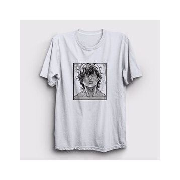 Presmono Beyaz Cool Anime Hanma Baki Unisex T-Shirt