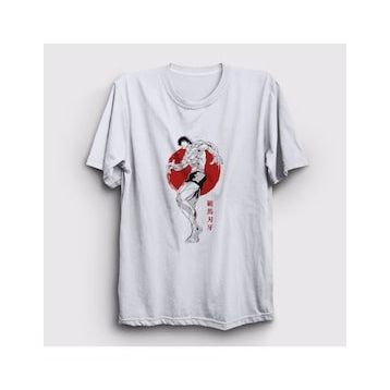 Presmono Beyaz Fighter Anime Hanma Baki Unisex T-Shirt