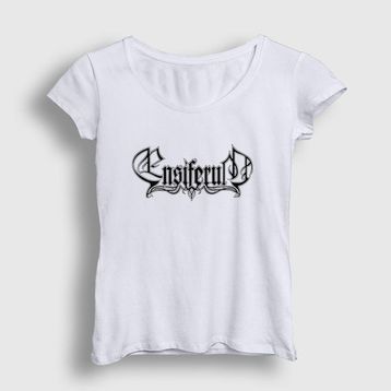 Presmono Beyaz Logo Ensiferum Kadın T-Shirt