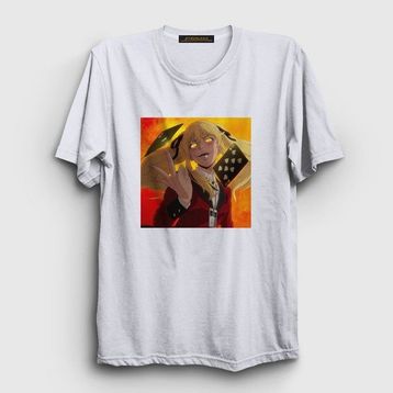 Presmono Beyaz Mary Anime Kakegurui Kadın T-Shirt