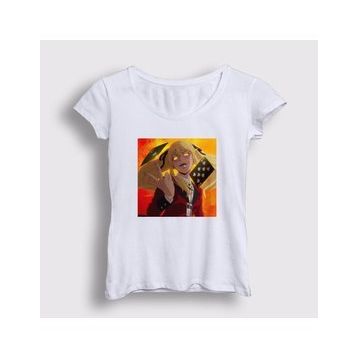 Presmono Beyaz Mary Anime Kakegurui Kadın T-Shirt