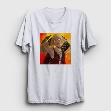 Presmono Beyaz Mary Anime Kakegurui Kadın T-Shirt