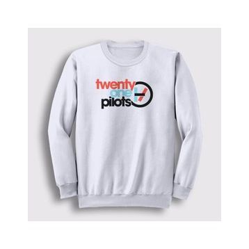 Presmono Beyaz Twenty One Pilots Unisex Sweatshirt