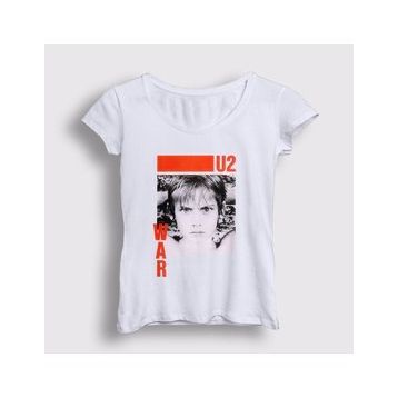 Presmono Beyaz War U2 Kadın T-Shirt