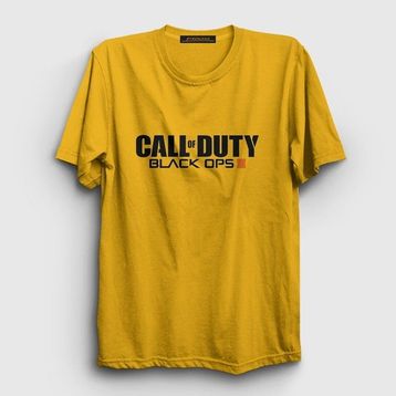Presmono Black Ops Call Of Duty Sarı Unisex T-shirt