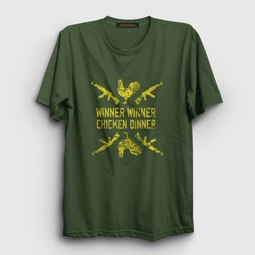 Presmono Chicken Dinner Pubg Haki Unisex T-Shirt