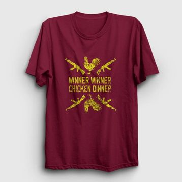Presmono Chicken Dinner Pubg Siyah Unisex T-Shirt