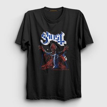 Presmono Chile Ghost Siyah Unisex T-Shirt