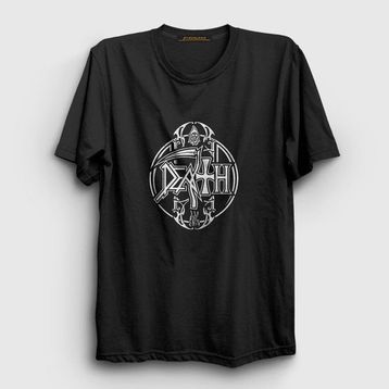 Presmono Circle Death Siyah Unisex T-Shirt