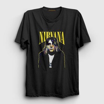 Presmono Cobain Nirvana Siyah Unisex T-Shirt