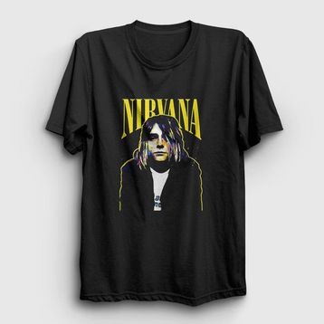 Presmono Cobain Nirvana Siyah Unisex T-Shirt