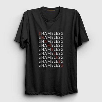 Presmono Diagonal Shameless Siyah Unisex T-Shirt
