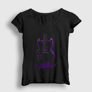Presmono Guitar Black Sabbath Kadın T-shirt