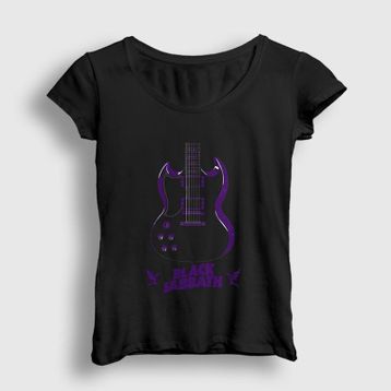 Presmono Guitar Black Sabbath Kadın T-shirt