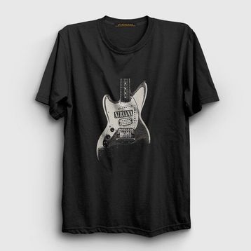Presmono Guitar Nirvana Siyah Unisex T-Shirt