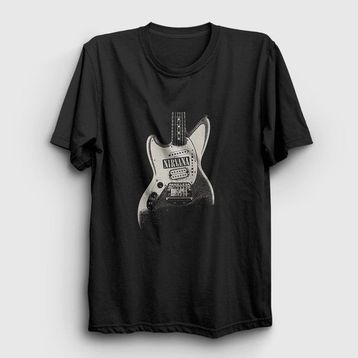 Presmono Guitar Nirvana Siyah Unisex T-Shirt