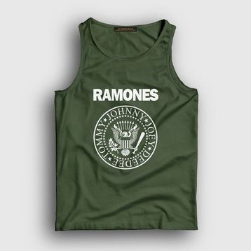 Presmono Haki Logo Ramones Erkek Atlet