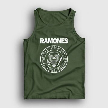 Presmono Haki Logo Ramones Erkek Atlet