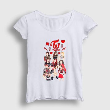 Presmono Hearts K-Pop Twice Kadın T-shirt
